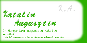 katalin augusztin business card